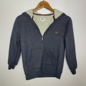 Boys Lucky Brand Sherpa Zip Up Hooded Jacket Small